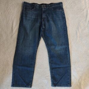 Wrangler Authentics 36x28 Jeans Blue Relaxed Baggy Loose Indigo Faded
